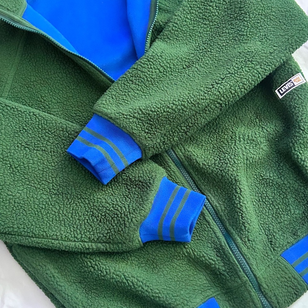 Vintage Levi's Green and Blue Puffer Jacket